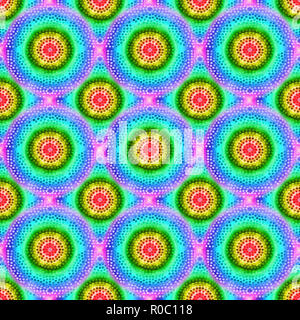 Les cercles d'énergie avec des couleurs vibrantes grand modèle Banque D'Images