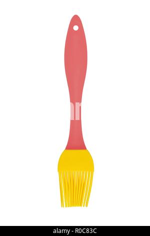 Spatule en silicone isolé sur fond blanc Banque D'Images