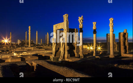 Persepolis a été la capitale de l'Empire achéménide. C'est dans le nord-est de la ville de Shiraz dans la province du Fars, en Iran. / Patrimoine Mondial de l'UNESCO. Banque D'Images