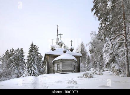 Eglise de Saint Alexandre Svirsky au village Maselga. District de Kargopol. L'oblast d'Arkhangelsk. La Russie Banque D'Images