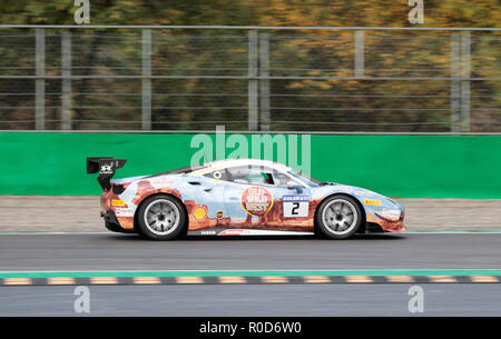 Monza. 29Th sep 2018. David Fumanelli de l'Italie en compétition au cours de la Ferrari Challenge Europe Course 2 à Monza, Circuit d'Eni à Monza, Italie, le 3 novembre 2018. Credit : Cheng Tingting/Xinhua/Alamy Live News Banque D'Images