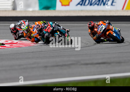 Le Circuit International de Sepang, Sepang, Malaisie. 4ème Nov, 2018. MotoGP de Malaisie, la journée de la course ; Augusto Fernandez, Fabio Quartararo durant la course Moto2 : Action Crédit Plus Sport/Alamy Live News Banque D'Images