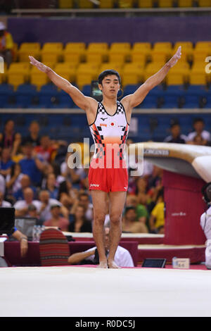 Doha, Qatar. 29 Oct, 2018. Shirai Kenzo (JPN), le 29 octobre 2018 - La gymnastique artistique : Les championnats du monde de gymnastique artistique 2018, men's team Final plancher à dôme Aspire à Doha, Qatar. Credit : MATSUO.K/AFLO SPORT/Alamy Live News Banque D'Images