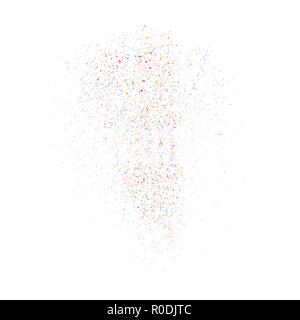 Explosion de confettis colorés isolé sur fond blanc. Illustration vecteur eps,10. Illustration de Vecteur