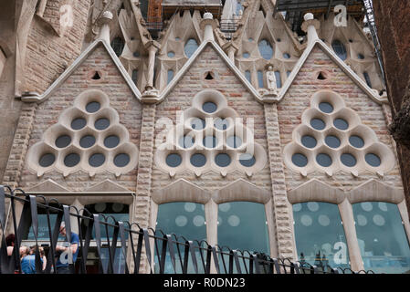 L'extérieur de la section magasinez de la Sagrada Familia, Barcelone, Espagne Banque D'Images