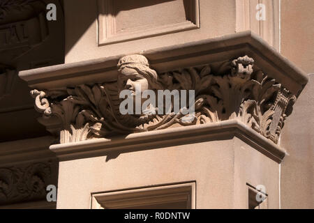 Sydney, Australie, Sydney, entrée de l'hôpital de décoration grès un ange ou une fille Banque D'Images