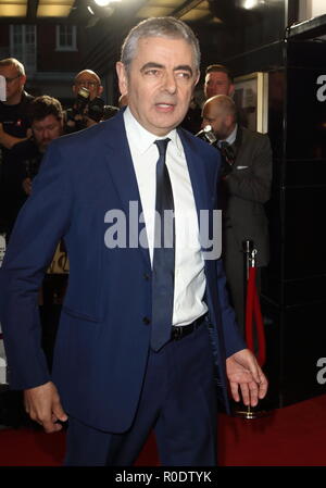 Johnny English, frappe à nouveau une projection spéciale au Curzon Mayfair, Londres avec : Rowan Atkinson Où : London, Royaume-Uni Quand : 03 Oct 2018 Source : WENN.com Banque D'Images