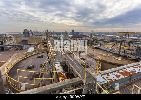 Vue d'hélicoptère du District de l'Industrie lourde Banque D'Images