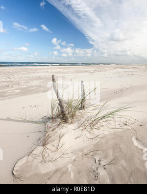 Vide sans fin de Sable sur la mer Baltique Près de Leba Pologne dans les dunes de sable Banque D'Images