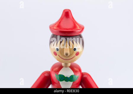 Marionnette pinocchio en bois - récit traditionnel caractère fantaisie Banque D'Images