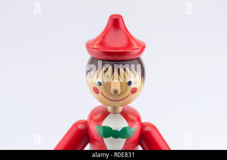 Marionnette pinocchio en bois - récit traditionnel caractère fantaisie Banque D'Images