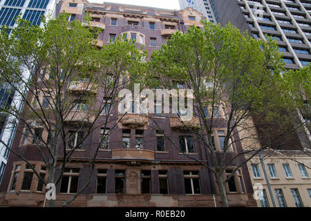 Sydney, Australie, du Wyoming building illustrant les plus anciennes du 20e siècle exemple de chambres professionnelles de grande hauteur Banque D'Images