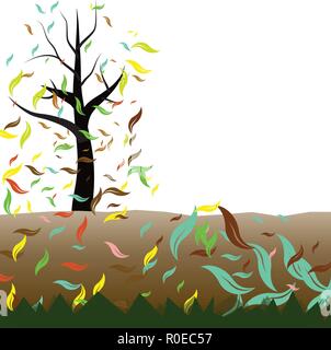 Arbre d'automne background vector 10 ESP Illustration de Vecteur