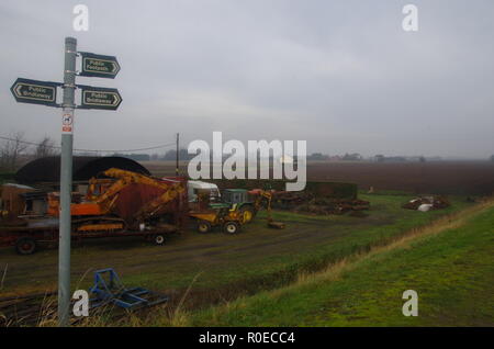 Le Macmillan Way. Le Lincolnshire. East Midlands. L'Angleterre. UK Banque D'Images