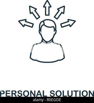 L'icône Contour Solution personnelle. Style de design premium icônes de gestion de projet collection. L'icône de l'élément simple solution personnelle. Prêt à l'emploi en Illustration de Vecteur