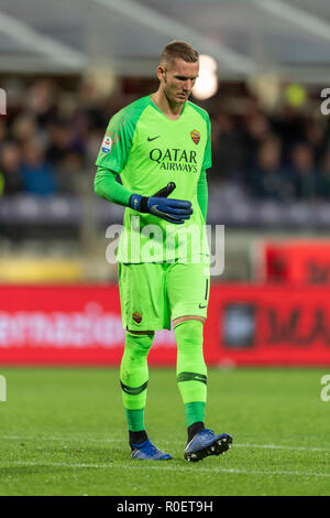 Robin Patrick Olsen (Roma) au cours de l'Italien 'Serie' une correspondance entre Fiorentina 1-1 roms au stade Artemio Franchi , le 3 novembre 2018 à Florence, en Italie. (Photo de Maurizio Borsari/AFLO) Banque D'Images
