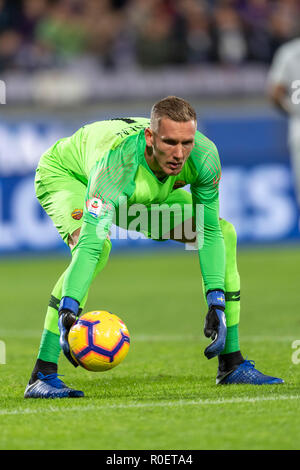 Robin Patrick Olsen (Roma) au cours de l'Italien 'Serie' une correspondance entre Fiorentina 1-1 roms au stade Artemio Franchi , le 3 novembre 2018 à Florence, en Italie. (Photo de Maurizio Borsari/AFLO) Banque D'Images