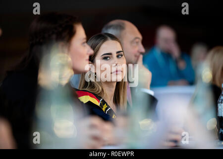 Chemnitz, Allemagne. 08Th Nov, 2018. Anahita Rehbein, Miss France 2018 à l'élection Miss & Mister Saxe 2018/2019. Crédit : Alexandre Prautzsch/dpa/ZB/dpa/Alamy Live News Banque D'Images