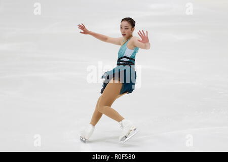Rika Hongo (JPN), le 3 novembre 2018 - Patinage Artistique : ISU Grand Prix of Figure Skating de l'UIP '2018/2019 GP 2018 Helsinki' Mesdames de patinage libre à l'Hôtel de Glace d'Helsinki à Helsinki, en Finlande. (Photo de Mutsu Kawamori/AFLO) [3604] Banque D'Images