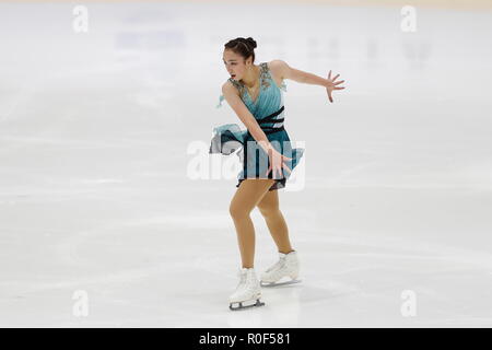 Rika Hongo (JPN), le 3 novembre 2018 - Patinage Artistique : ISU Grand Prix of Figure Skating de l'UIP '2018/2019 GP 2018 Helsinki' Mesdames de patinage libre à l'Hôtel de Glace d'Helsinki à Helsinki, en Finlande. (Photo de Mutsu Kawamori/AFLO) [3604] Banque D'Images