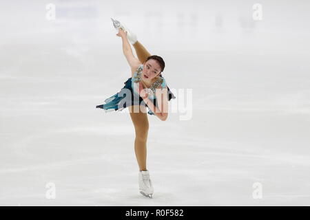 Rika Hongo (JPN), le 3 novembre 2018 - Patinage Artistique : ISU Grand Prix of Figure Skating de l'UIP '2018/2019 GP 2018 Helsinki' Mesdames de patinage libre à l'Hôtel de Glace d'Helsinki à Helsinki, en Finlande. (Photo de Mutsu Kawamori/AFLO) [3604] Banque D'Images