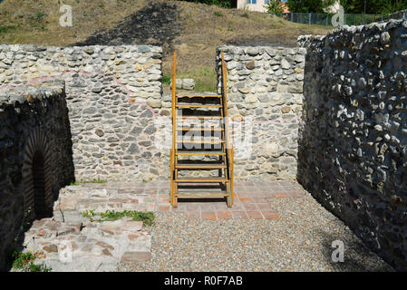 Brasov ville ruines du fort romain détail architecture Banque D'Images