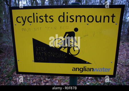 Inscrivez-vélo. Le Macmillan Way. Le Lincolnshire. East Midlands. L'Angleterre. UK Banque D'Images