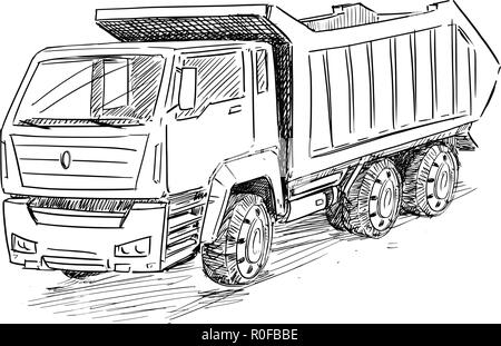 Esquisse vecteur Illustration de Dump Truck Illustration de Vecteur