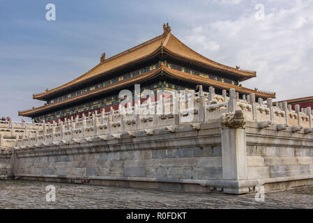 La Cité Interdite, grand complexe de palais à Pékin, accueil des empereurs chinois Banque D'Images
