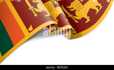 Sri Lanka drapeau, vector illustration sur fond blanc Illustration de Vecteur