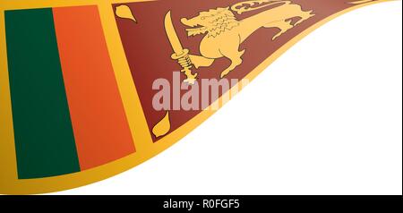 Sri Lanka drapeau, vector illustration sur fond blanc Illustration de Vecteur