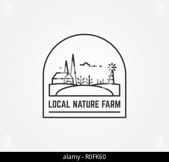 Logo ferme Nature Illustration de Vecteur