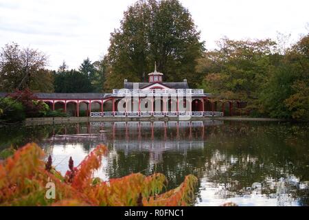 L''Abbaye de Woburn sol et jardins, Bedford, Angleterre Banque D'Images