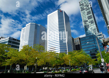 Montréal, Canada, 28 Septembre, 2018.La Place Victoria au centre-ville de Montréal. Credit:Mario Beauregard/Alamy Live New Banque D'Images