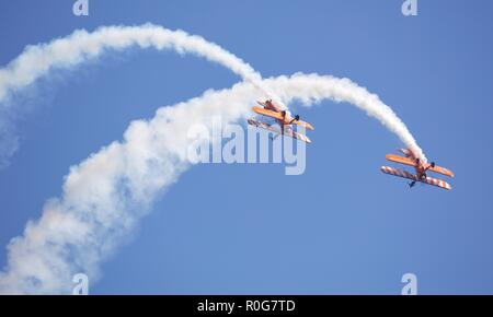 Le Flying Circus divertissant des milliers de vacanciers à la Bournemouth 2018 Air Festival Banque D'Images