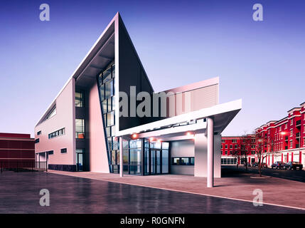 Le rendu 3D, la visualisation des bâtiments commerciaux modernes Banque D'Images