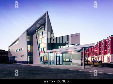 Le rendu 3D, la visualisation des bâtiments commerciaux modernes Banque D'Images