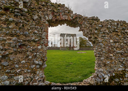 La 15thC Baconsthorpe, Château de North Norfolk, au Royaume-Uni. Accueil à l'origine à la Bacon, devenir Heydon, famille. Était un grand bâtiment pour 200 ans. Banque D'Images