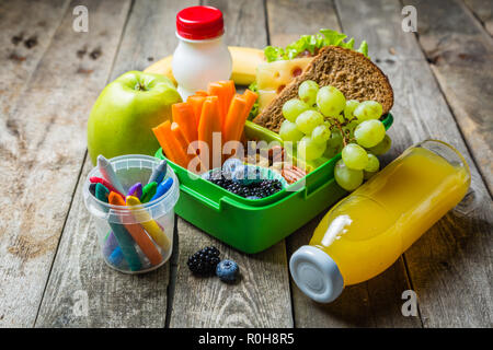 École en santé boîte à lunch Banque D'Images