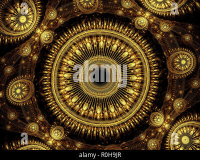 Mandala fractale orné - abstract image générée numériquement Banque D'Images