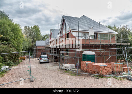 Maison en construction, Llanfoist, Pays de Galles, Royaume-Uni Banque D'Images