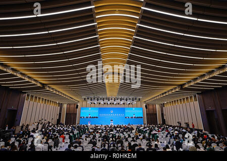 Shanghai, Chine. 5Th Nov, 2018. L'Aéroport International de Hongqiao Business Media & Forum de réflexion est tenue à Shanghai, la Chine orientale, le 5 novembre 2018. Credit : Cai Yang/Xinhua/Alamy Live News Banque D'Images