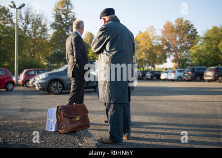 Turin, Piémont, Italie. 23 Oct, 2018. Turin, Italy-October 23, 2018 : audience préliminaire du procès pour les faits de la Piazza San Carlo, où le 3 juin 2017 lors de la projection sur la maxi-écran de la finale de la Ligue des Champions, une série de vagues de panique parmi les nombreux fans de la Juventus a causé la blessure de 1527 personnes en raison de l'éclats des bouteilles en verre, la mort d'Erika Pioletti et un autre a été paralysé. Crédit : Stefano Guidi/ZUMA/Alamy Fil Live News Banque D'Images