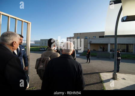 Turin, Piémont, Italie. 23 Oct, 2018. Turin, Italy-October 23, 2018 : audience préliminaire du procès pour les faits de la Piazza San Carlo, où le 3 juin 2017 lors de la projection sur la maxi-écran de la finale de la Ligue des Champions, une série de vagues de panique parmi les nombreux fans de la Juventus a causé la blessure de 1527 personnes en raison de l'éclats des bouteilles en verre, la mort d'Erika Pioletti et un autre a été paralysé. Crédit : Stefano Guidi/ZUMA/Alamy Fil Live News Banque D'Images