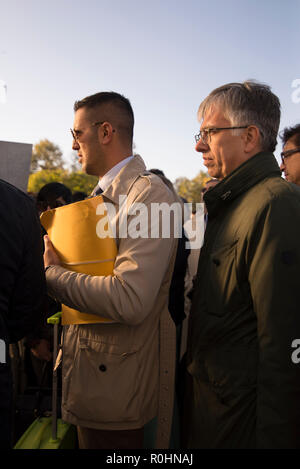 Turin, Piémont, Italie. 23 Oct, 2018. Turin, Italy-October 23, 2018 : audience préliminaire du procès pour les faits de la Piazza San Carlo, où le 3 juin 2017 lors de la projection sur la maxi-écran de la finale de la Ligue des Champions, une série de vagues de panique parmi les nombreux fans de la Juventus a causé la blessure de 1527 personnes en raison de l'éclats des bouteilles en verre, la mort d'Erika Pioletti et un autre a été paralysé. Crédit : Stefano Guidi/ZUMA/Alamy Fil Live News Banque D'Images