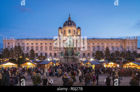 Wien Marché de Noël à Marie-thérèse square Banque D'Images