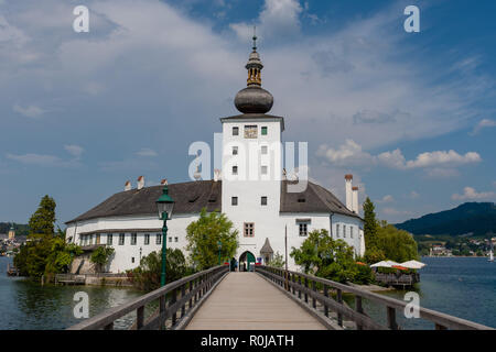 GMUNDEN, Autriche, - août 03, 2018 : Gmunden Schloss Ort ou Schloss Orth dans le lac Traunsee Gmunden en ville. Schloss Ort est un château autrichien trouvés Banque D'Images