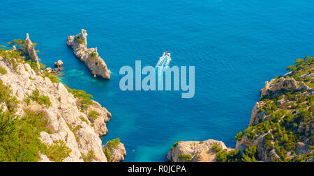 Calanque de la résidence Les Calanques du parc national en France Banque D'Images