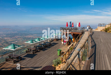 En haut de la montagne Magaliesberg juste en dehors de Pretoria, Afrique du Sud Banque D'Images