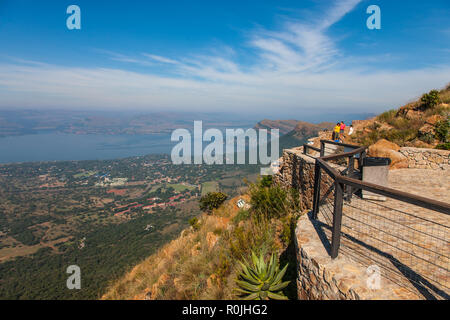 En haut de la montagne Magaliesberg juste en dehors de Pretoria, Afrique du Sud Banque D'Images